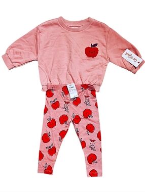 Cat & Jack Baby Fleece Sweatshirt Ribbed Joggers Outfit 6-9M NWT